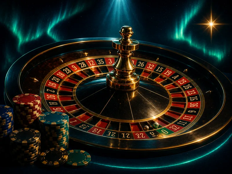 Live roulette wheel with chips